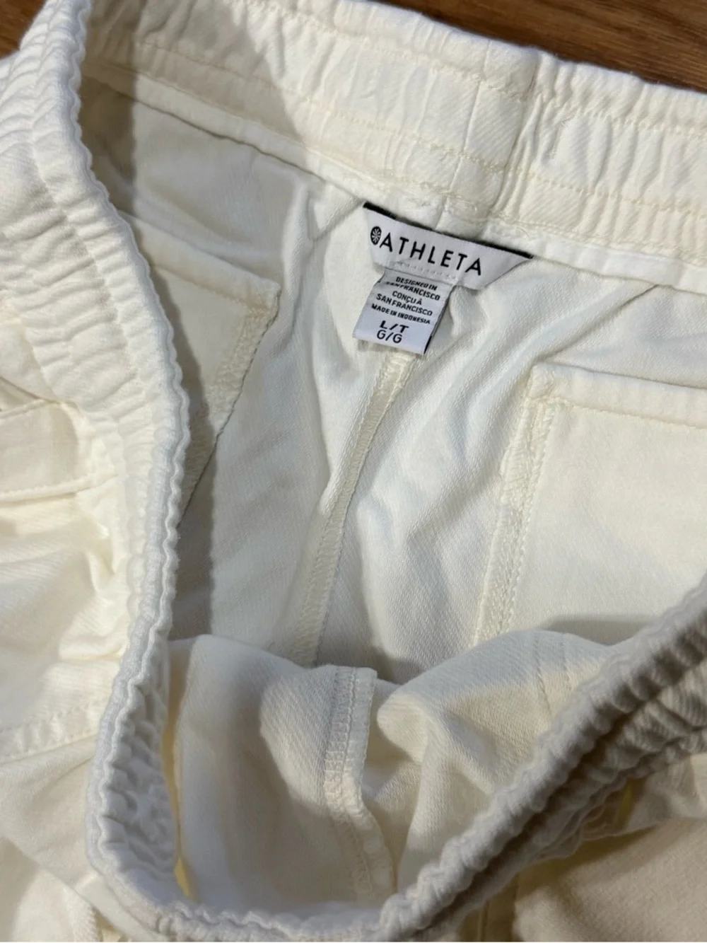 Women’s Athleta Farallon Jogger Size Large TALL In Magnolia White NWT - Picture 3 of 4